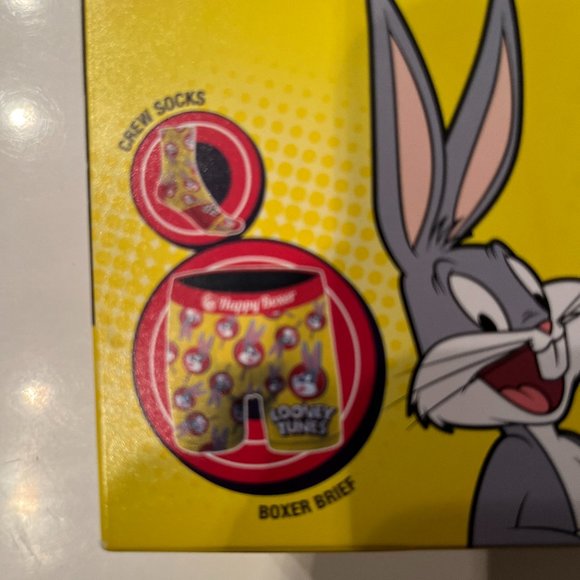 Men's Novelty Boxers and Socks - Looney Tuns / Bugs Bunny Boxers XL Socks L new - Picture 8 of 11